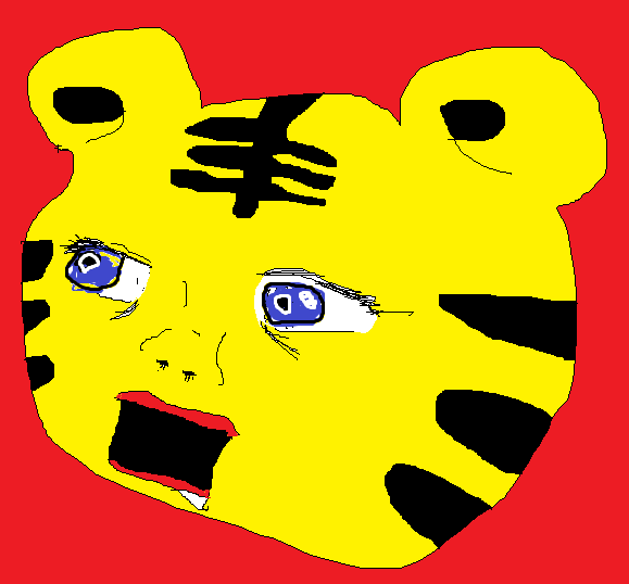 エマ・シーンを意識して描いたしまじろう(妹のほう)